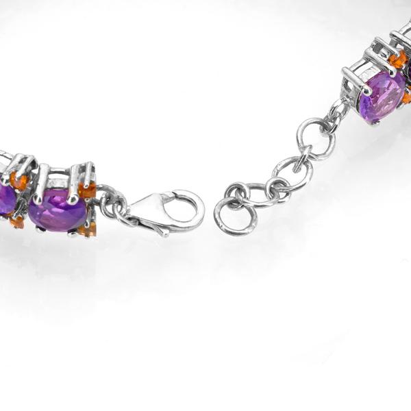 Silver amethyste, citrine bangle Angelica